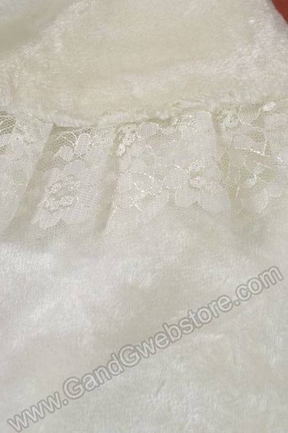 Faux Fur Shawl White