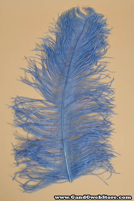 18"- 22" Single Ostrich Feather Light Blue