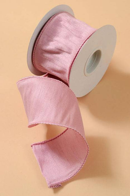2.5" X 10yds Wired Anisha Ribbon Rose Water