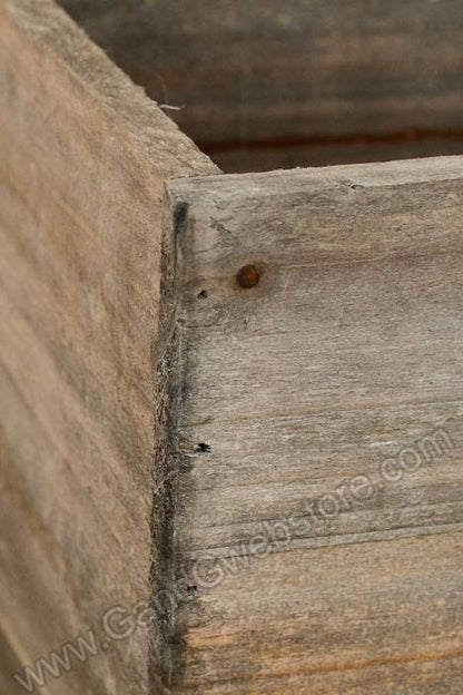 7" Square Woodland Planter Natural