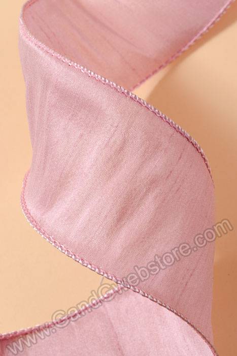 2.5" X 10yds Wired Anisha Ribbon Rose Water