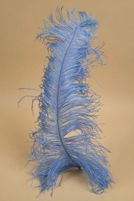 18"- 22" Single Ostrich Feather Light Blue