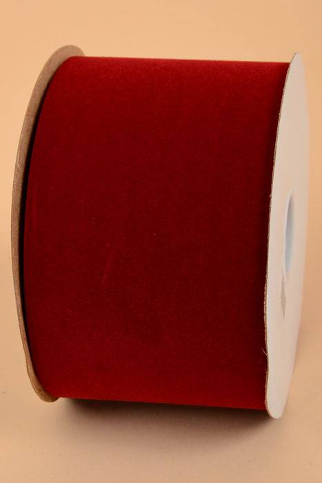 4" X 25yds Vel-pruf Ribbon Holiday Red