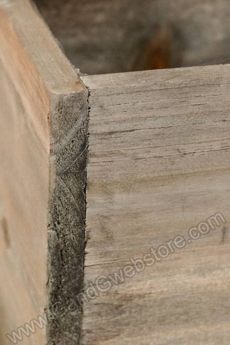 6" Square Woodland Planter Natural