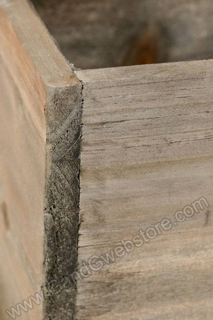 6" Square Woodland Planter Natural