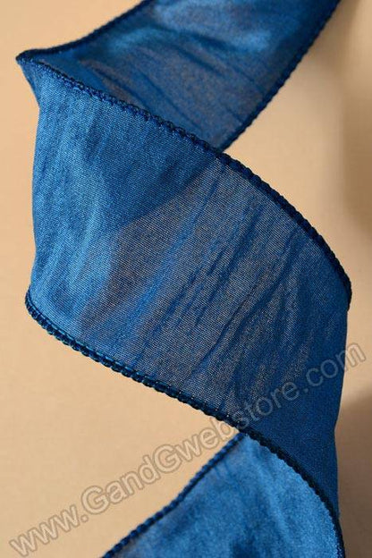 2.5" X 10yds Wired Anisha Ribbon Royal