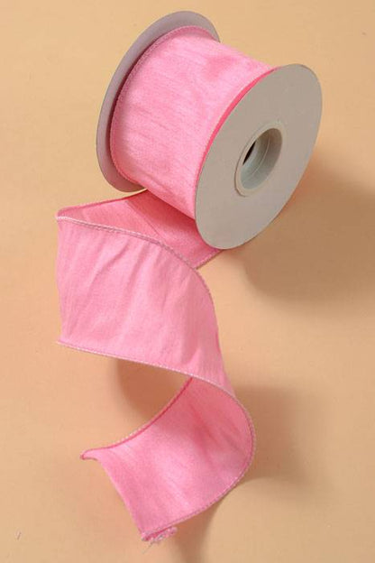 2.5" X 10yds Wired Anisha Ribbon Pretty Pink