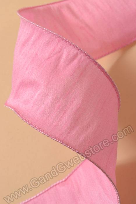 2.5" X 10yds Wired Anisha Ribbon Pretty Pink