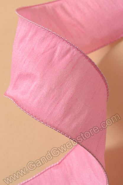 2.5" X 10yds Wired Anisha Ribbon Pretty Pink