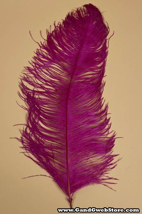 18"- 22" Single Ostrich Feather Fuchsia