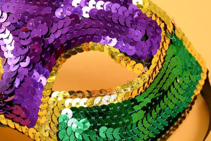 Sequin Mask Green/purple