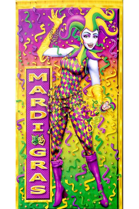 30" X 60" Mardi Gras Door/wall Panel