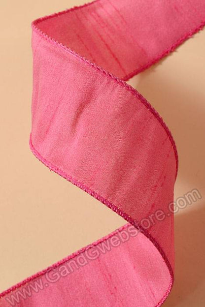 2.5"  X 10yds Wired Anisha Ribbon Cyclamen