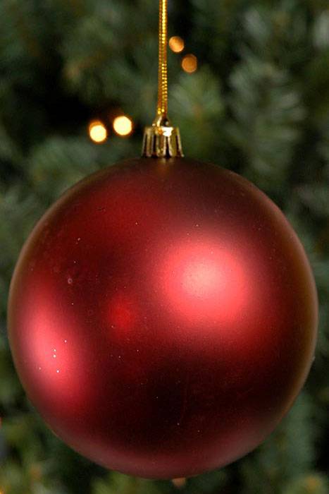 100mm Matt Plastic Ball Burgundy Box/6