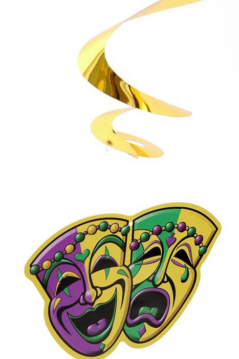 30" Mardi Gras Whirls Pkg/5