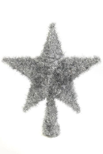 16" Star W/angel Hair Silver
