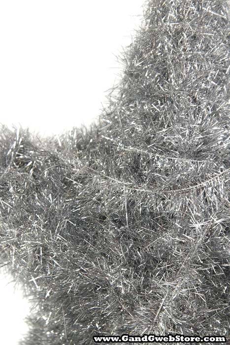 16" Star W/angel Hair Silver