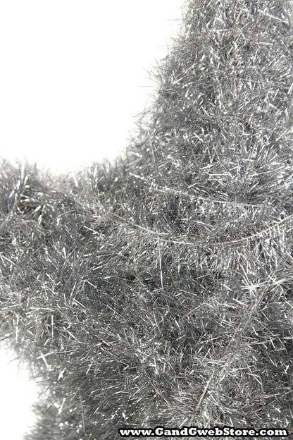 16" Star W/angel Hair Silver