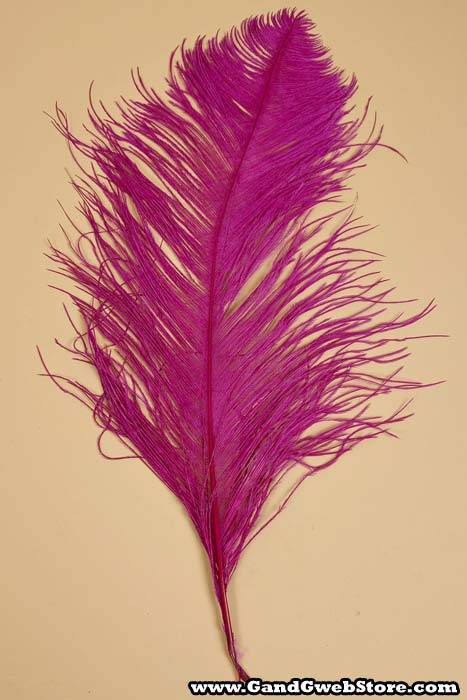 14"-16" Single Ostrich Feather Fuchsia