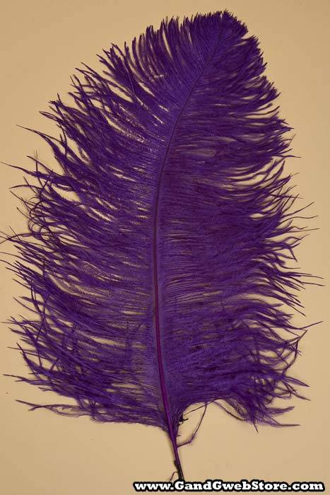 14"-16" Single Ostrich Feather Purple