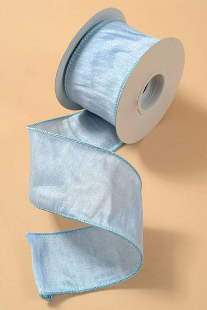 2.5" X 10yds Wired Anisha Ribbon Sky Blue