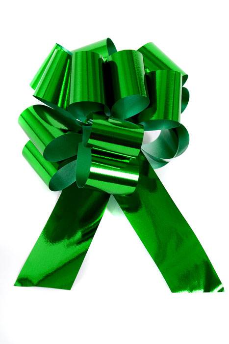 Metallic Perfect Bow Pull Ribbon Pkg/10 Emerald Green