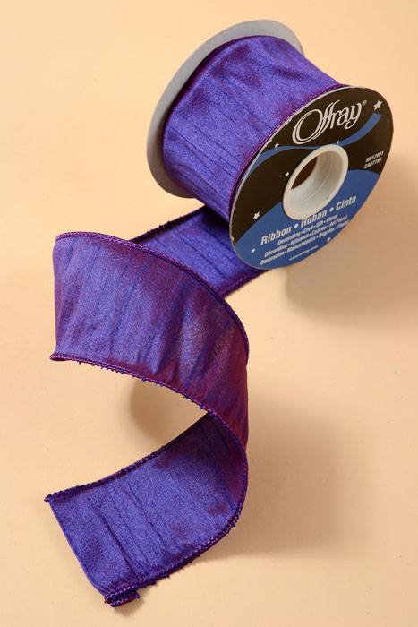 2.5" X 10yds Wired Anisha Ribbon Purple