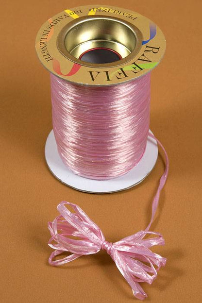 100yds Pearlized Raffia Pink