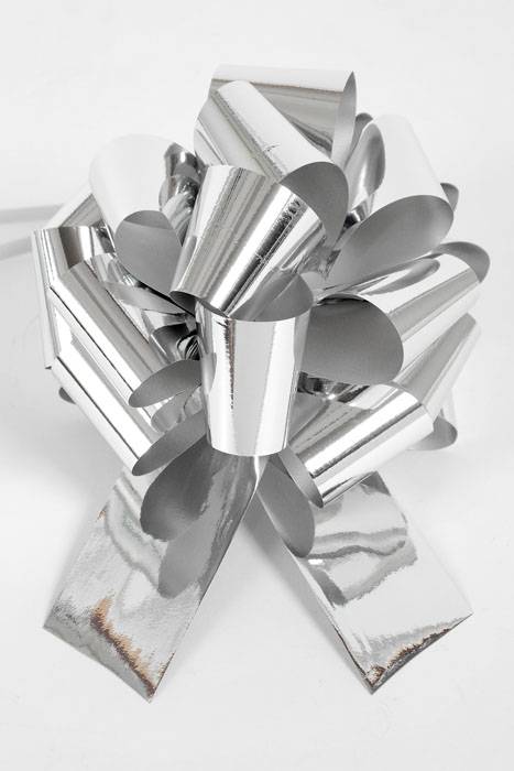 Metallic Perfect Bow Pull Ribbon Pkg/10 Silver