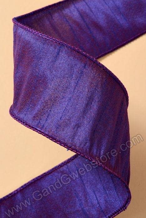 2.5" X 10yds Wired Anisha Ribbon Purple