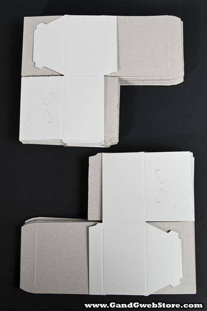 4" X 4" X 2" One Piece Box White Pkg/25
