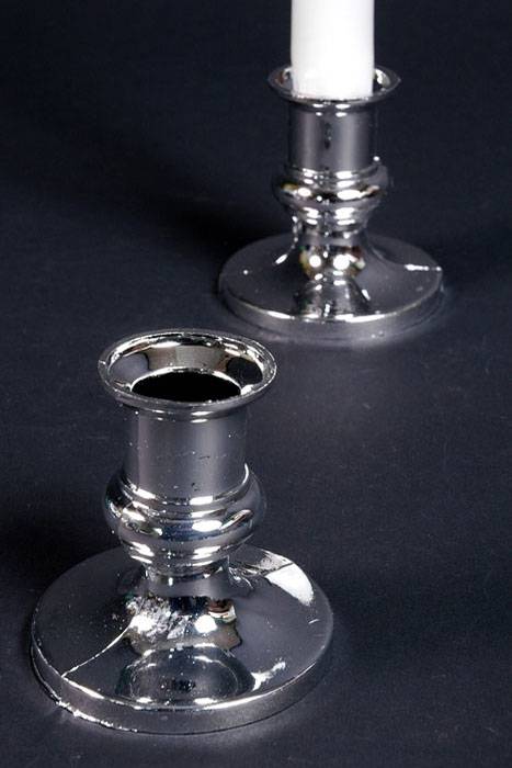 2.5&quot; Candle Holder Silver Pkg/12