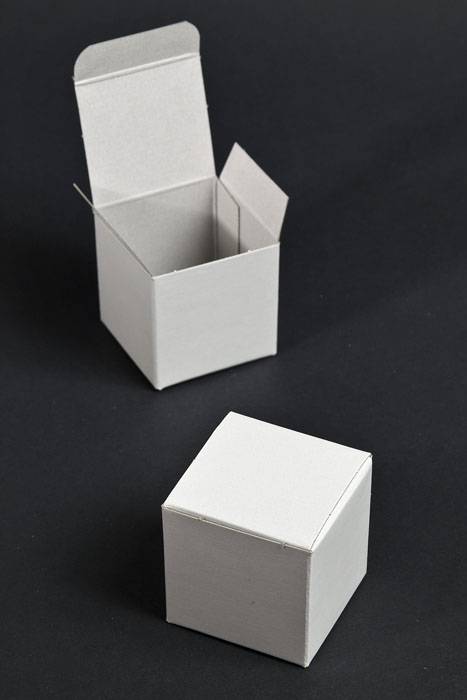 2" X 2" X 2" One Piece Box White Pkg/25
