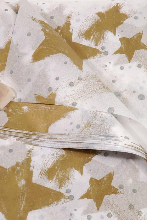 20" X 30" Tissue Printed Paper Silver/gold Celebration Pkg/18