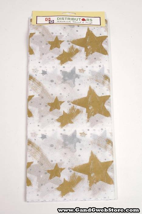 20" X 30" Tissue Printed Paper Silver/gold Celebration Pkg/18