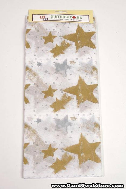 20" X 30" Tissue Printed Paper Silver/gold Celebration Pkg/18