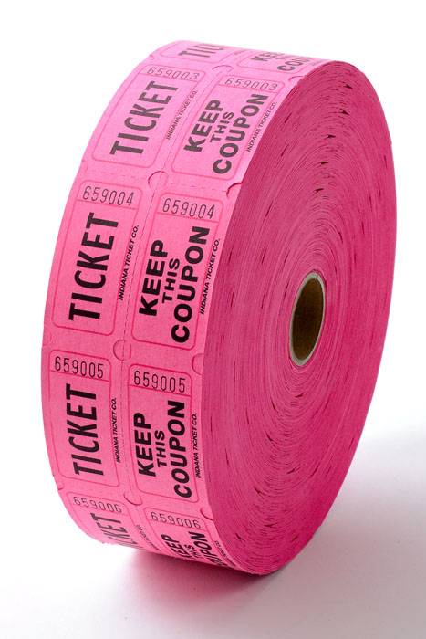 Double Roll Raffle Ticket Fuchsia 1000/roll