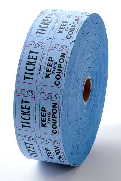 Double Roll Raffle Ticket Blue 1000/roll