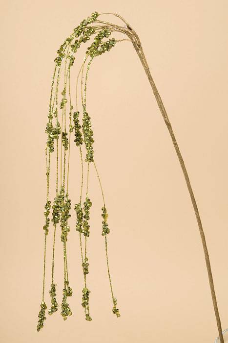 39" Thread W/sequins Glitter Spray Green