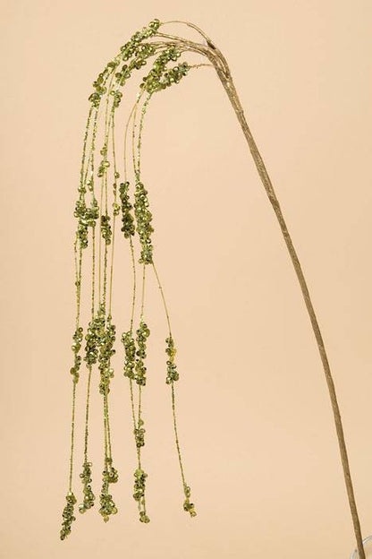 39" Thread W/sequins Glitter Spray Green