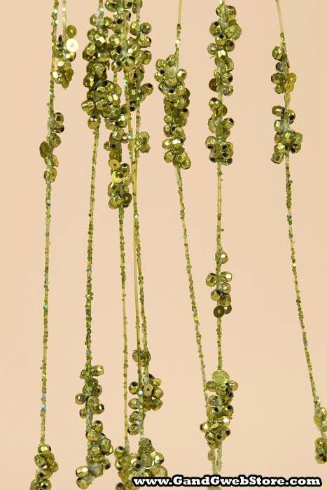 39" Thread W/sequins Glitter Spray Green