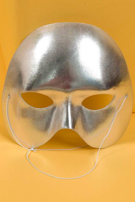 7" X 6" Half Face Mask Silver