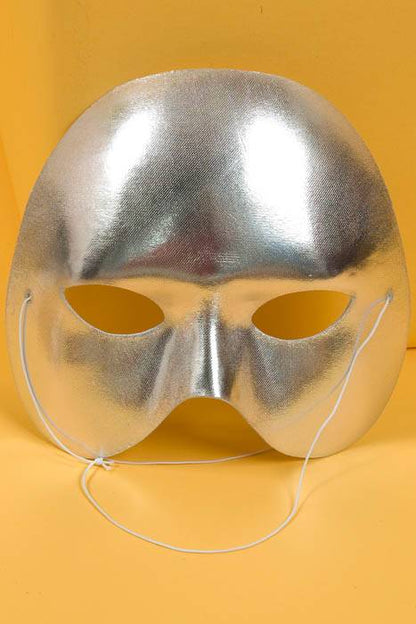 7" X 6" Half Face Mask Silver