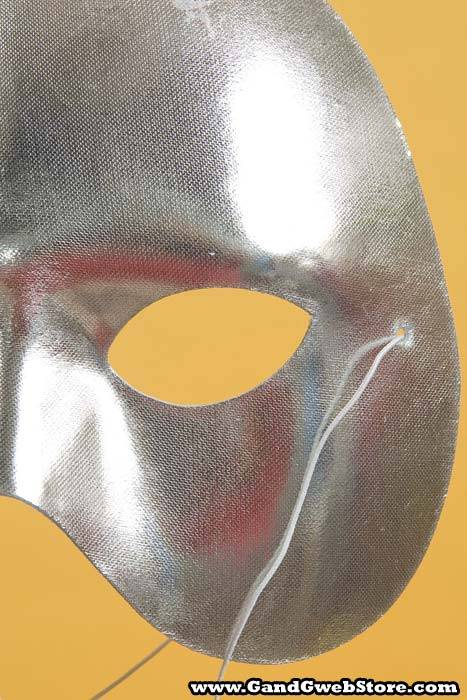 7" X 6" Half Face Mask Silver