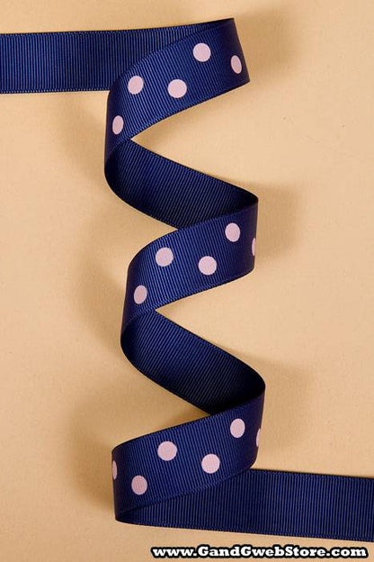 7/8" X 17yds Grosgrain Light Navy 