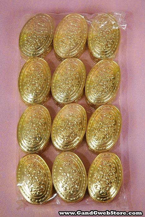 2.25" Oval Box Gold Pkg/12