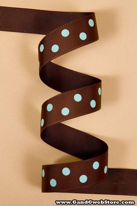 7/8" X 17yds Grosgrain Brown 