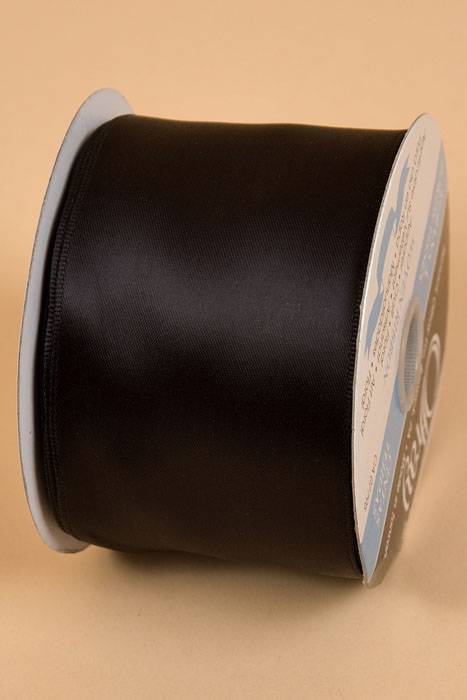 2-1/4&quot; X 25yds Wired Contessa Ribbon Black