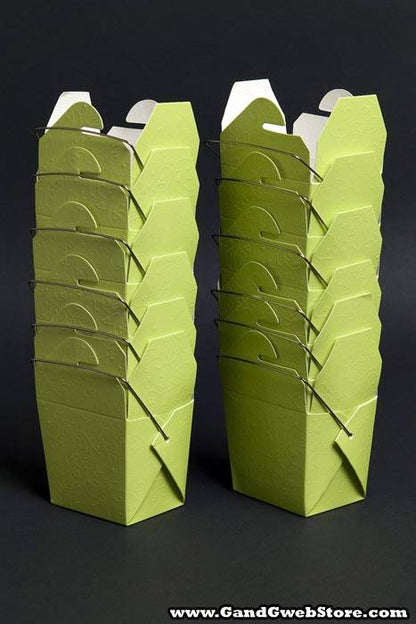 2.75" X 2" X 2.5" Embossed Take Out Box Citrus Pkg/12