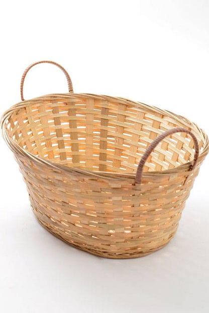 12" X 9.5" X 5" Oval Bamboo Bowl (Natural)